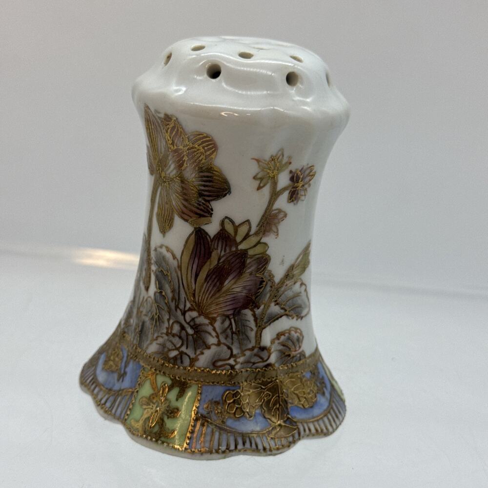 EXQUISITE c1911 ANTIQUE MORIMURA NIPPON GOLD ENCRUSTED SHAKER MUFFINEER, MORIAGE